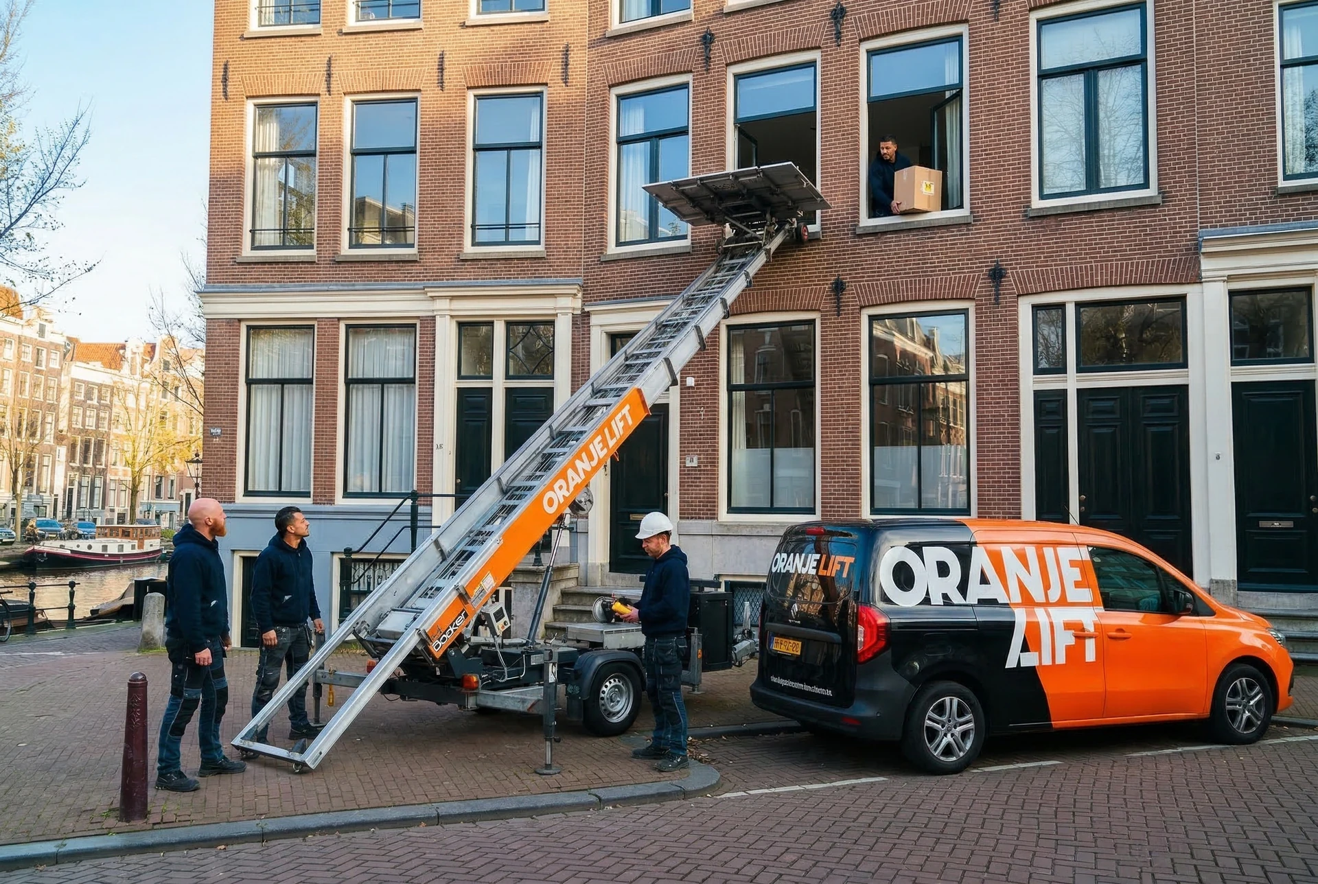 Meubellift bij appartementencomplex Haarlem