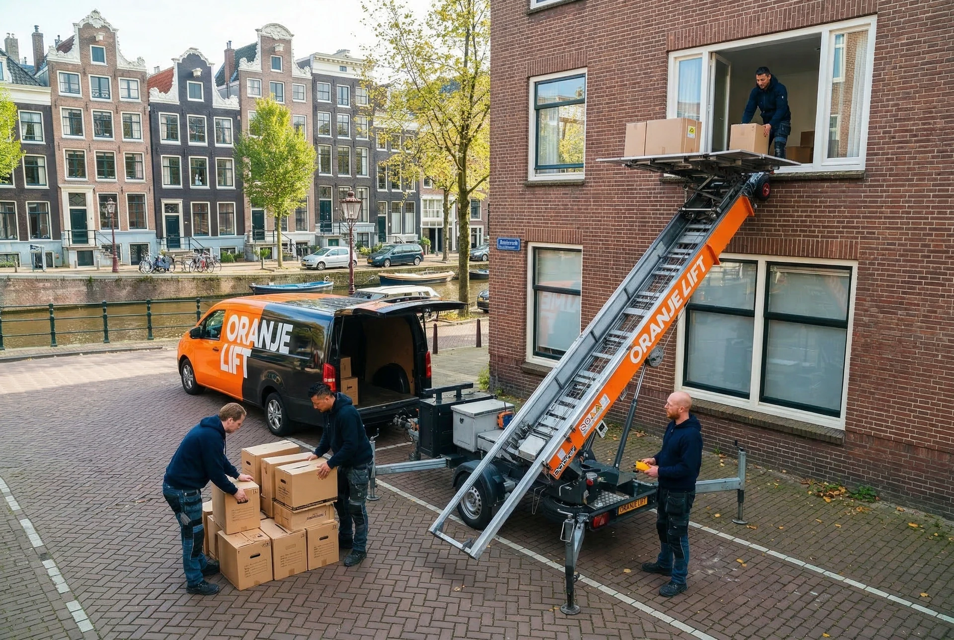 Verhuislift bij appartement Haarlem